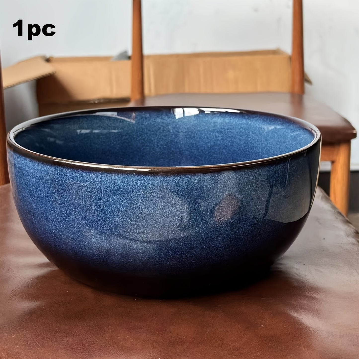 Large Reactive Glaze Ceramic Salad Bowl (81oz) – Serving Bowl for Salads & Soup