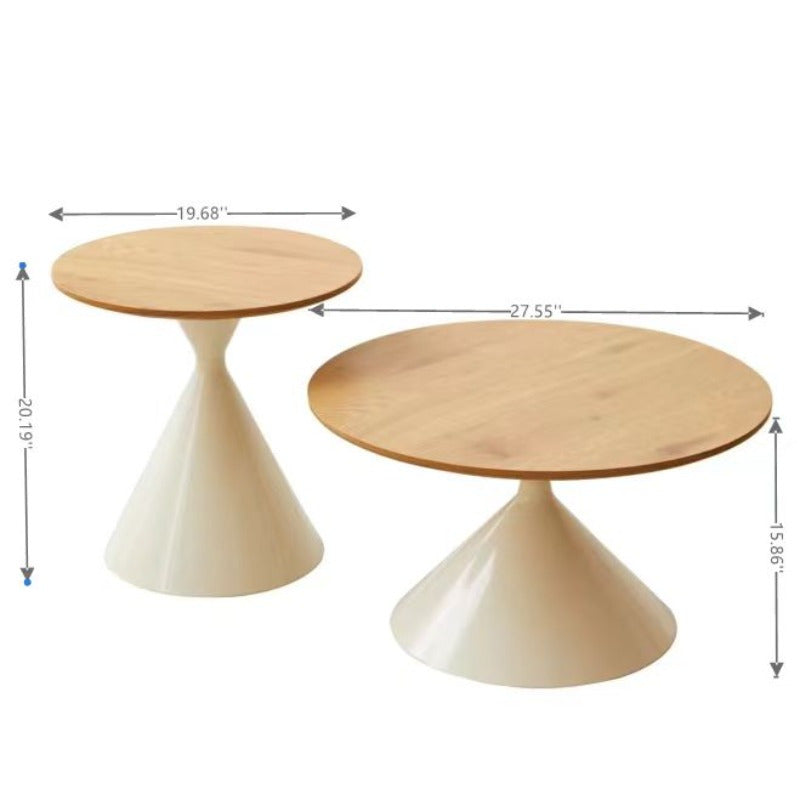 White Round Coffee Table – Modern Minimal Center Table