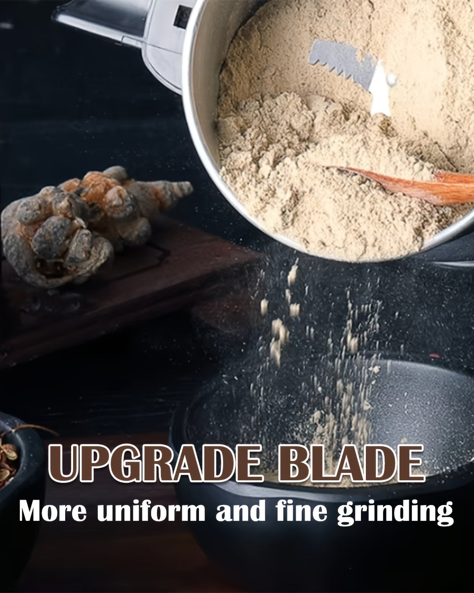 1pc Electric Coffee & Grain Grinder with High-Speed Motor (2500 RPM) & Heavy-Duty Stainless Steel - Fast Grinding for Espresso, Coffee Beans, Tea Nuggets, Spices - Suitable for Home Brewing, Modern Kitchen Appliance