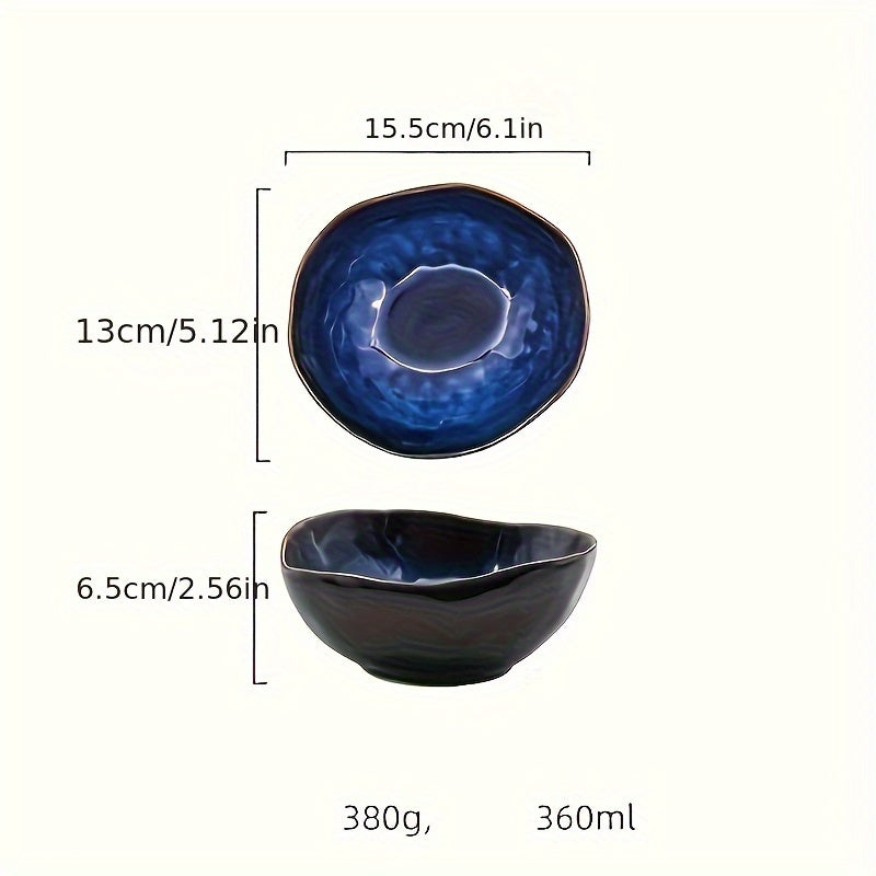 European-Style Irregular Ceramic Dessert Plate (1 Piece) – Modern Tableware