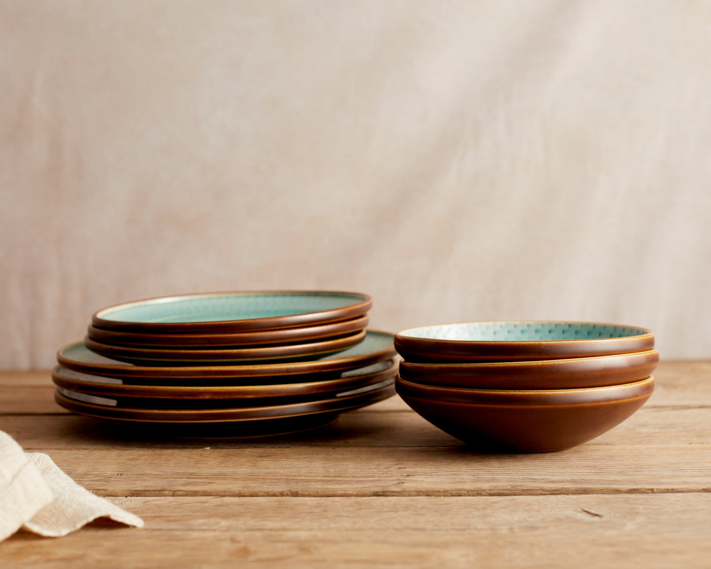 Josephine Porcelain Round Plate Lake Blue 20cm Starter Size-2