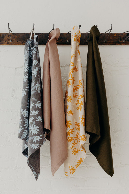 Organic Linen Kitchen Hand Towels Made in USA