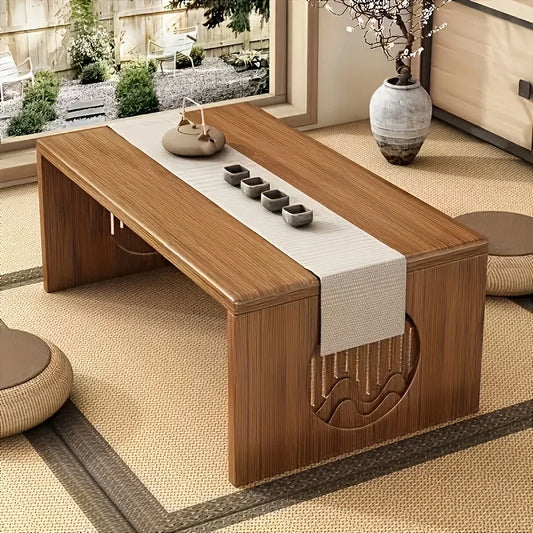 Japanese-Style Bamboo Folding Floor Table – Minimal Tea & Coffee Table (60 / 70 / 80cm)