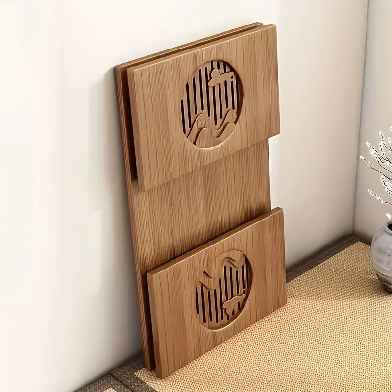 Japanese-Style Bamboo Folding Floor Table – Minimal Tea & Coffee Table (60 / 70 / 80cm)