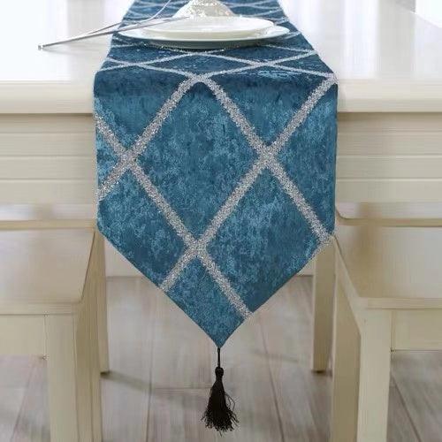 Multiple Design Velvet Christmas Wedding Party Table Runner-4