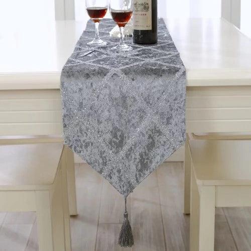 Multiple Design Velvet Christmas Wedding Party Table Runner-3