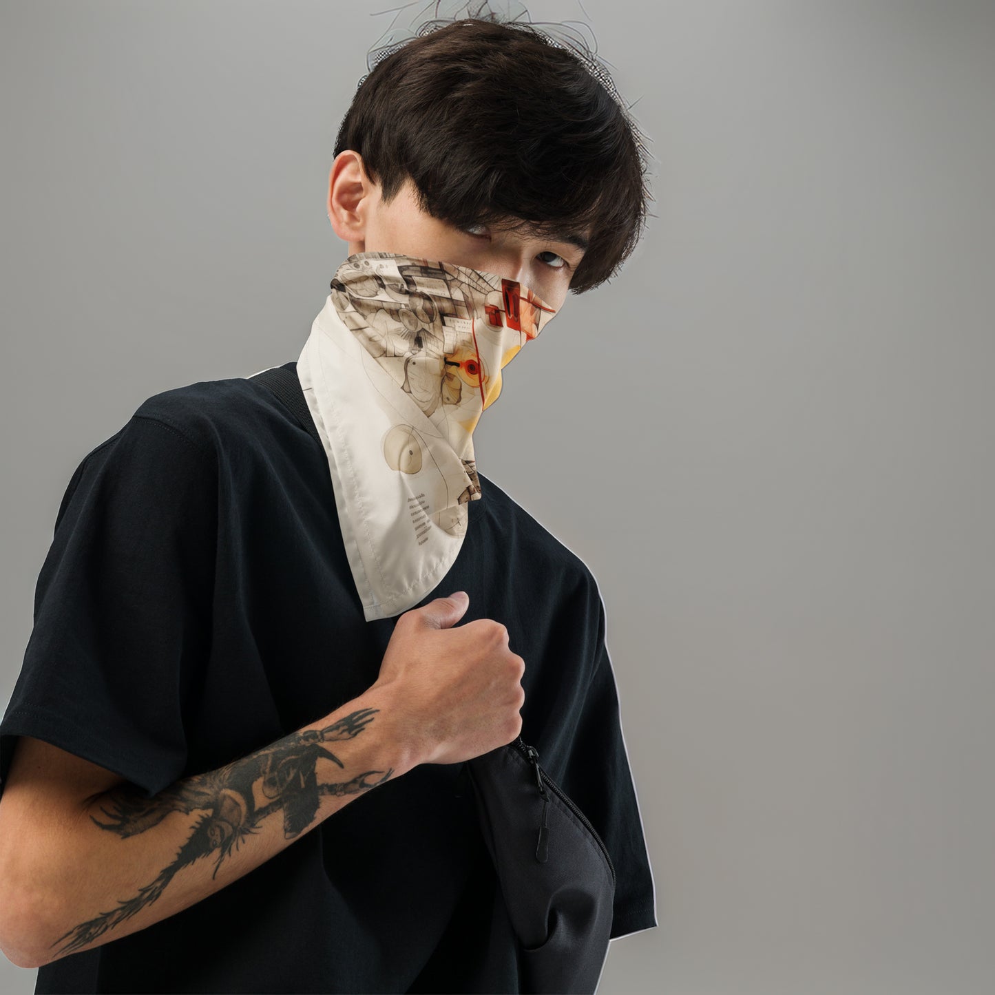 Urban Nexus: A Cartographic Symphony - Bandana - Abstract Cartographic Art Design