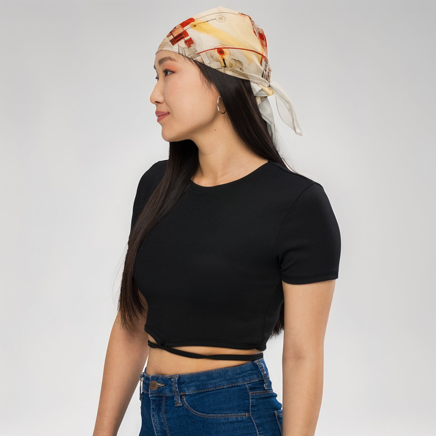 Urban Nexus: A Cartographic Symphony - Bandana - Abstract Cartographic Art Design