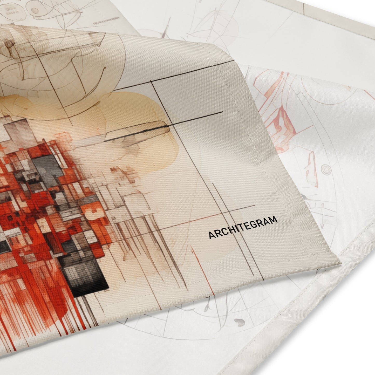 Urban Nexus: A Cartographic Symphony - Bandana - Abstract Cartographic Art Design