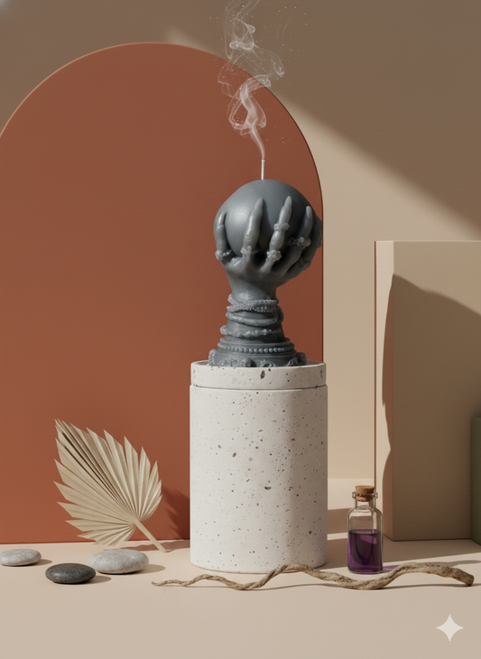 Mystical Soy Candle - Handcrafted Crystal Ball Design with Enchanting Scent