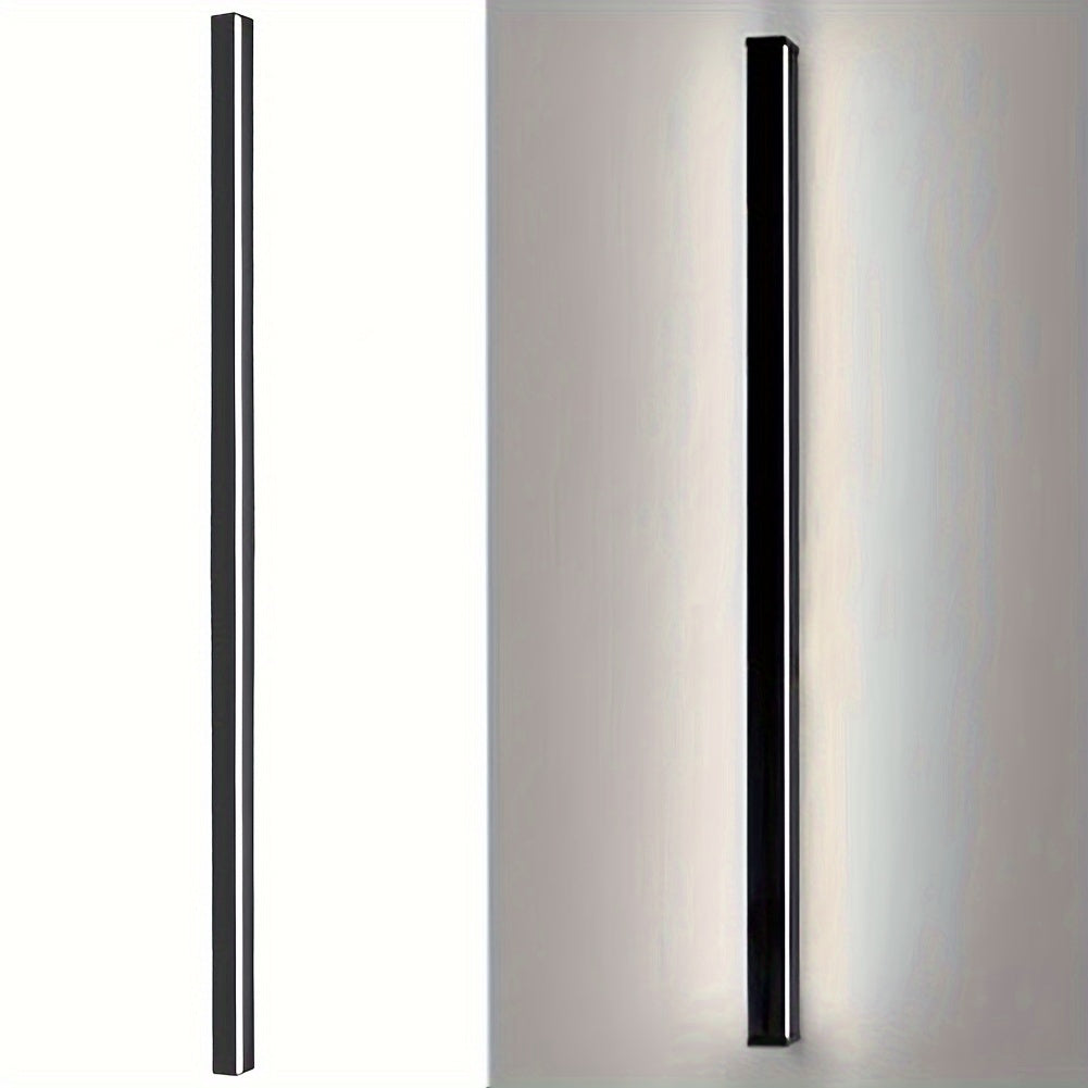 1pc Modern Garden Pattern Wall Lamp, Waterproof Long Wall Lamp Outdoor, Simple High-end Wall Lamp, Lamps Can Be Used For Outdoor Corridors, Balconies, Courtyards, Aisles, Exterior Walls, Staircase Lights