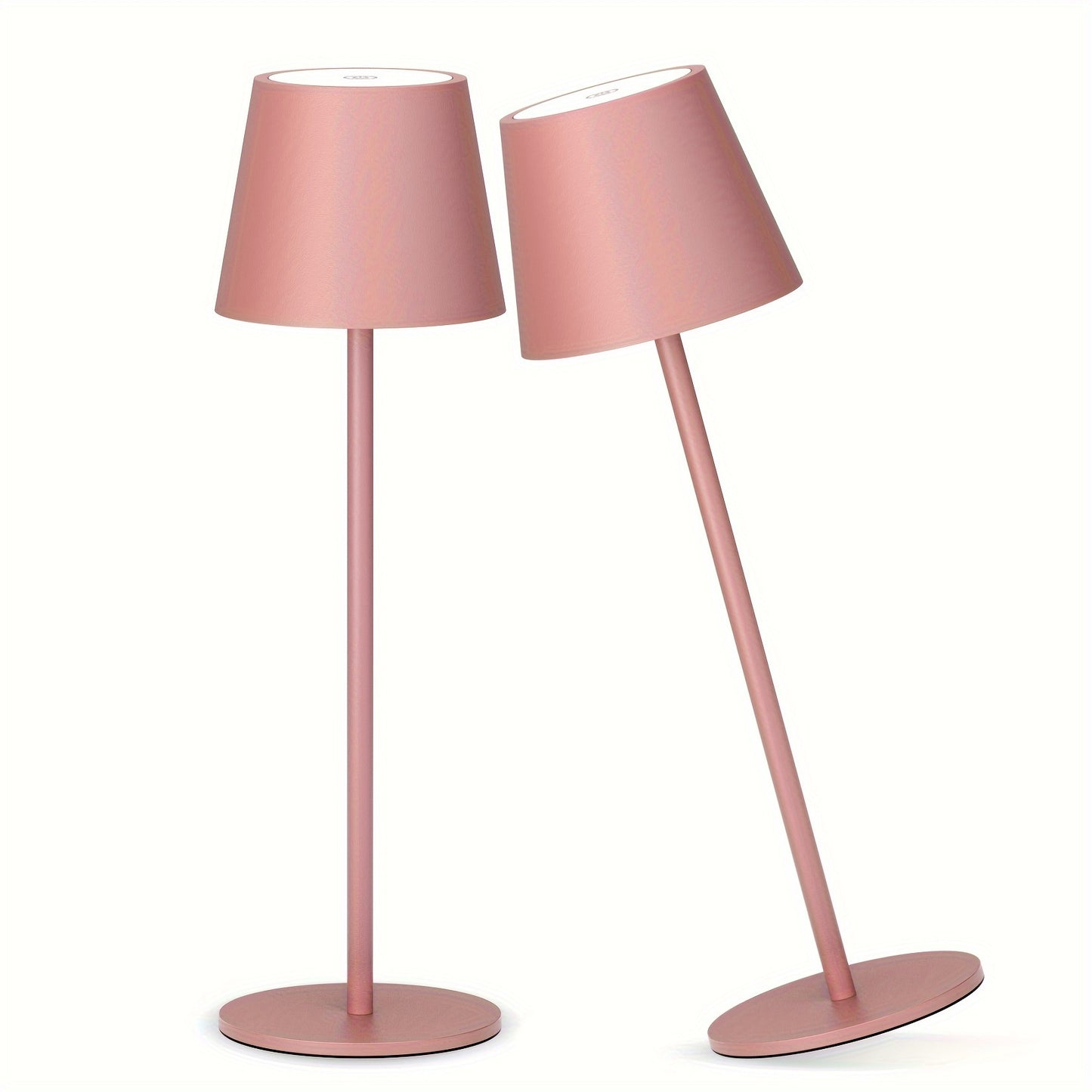 2pcs Rechargeable LED Cordless Table Lamp, 5000mAh Battery Powered Portable Desk Lamp, Outdoor Camping Lamp 3W Dining Table Lamps, Stepless Dimmable Battery Lamp for Restaurant/ Camping Lighting (Off White/ Black/ White/ Gold