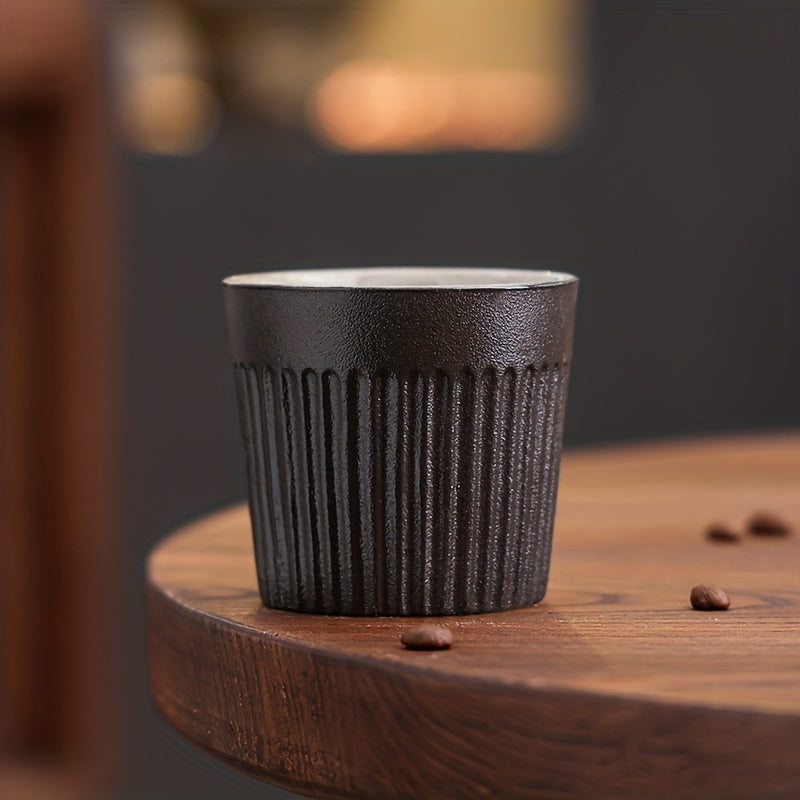 [Coffee Cup, Espresso Mug] Ceramic Straight-Rim Coffee Cup, Small Espresso Cup, Kiln-Transformation Glaze Handcrafted Creative Mug, Matcha Tea Cup, Middle Eastern Cup, Breakfast Cup, Milk Cup, Latte Cup, Water Cup, Aesthetic