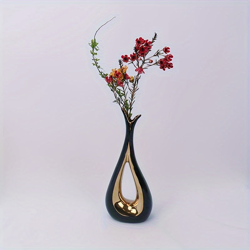 A Set Of Ceramic Flower Vases, Creative Modern Vases, Suitable For Home Living Room Entrance Cabinet Decoration