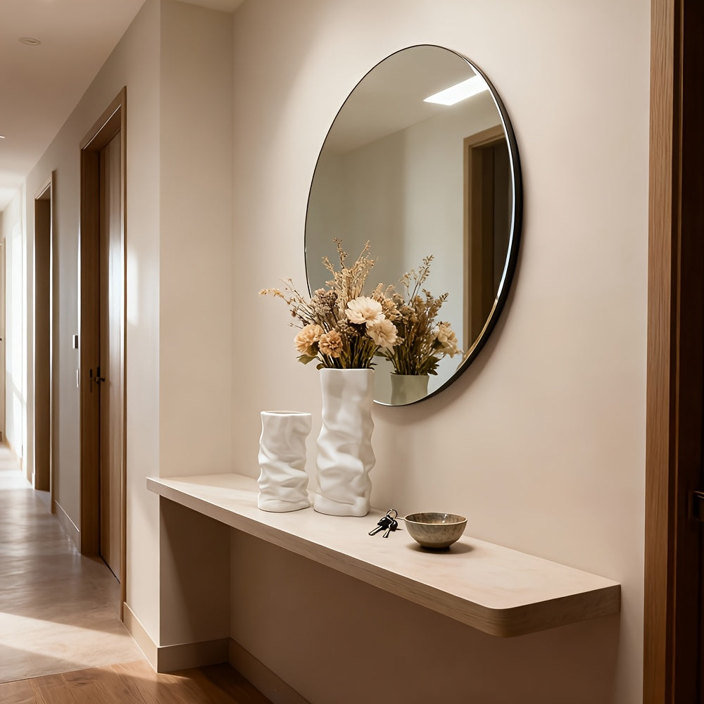 [Boho Bud Vase] Lightweight Shatterproof Large Round Plastic Bud Vase | Ceramic-Like Texture for Boho Style Home Decor, Ideal for Living Room, Dining Table, and Bedroom