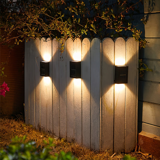 4PCS LED Solar Powered Deck Light Set - USB Lamps for Path, Garden, Patio, Pathway, Stairs, Step, Fence - Waterproof, Energy Saving, Automatic On/Off, Durable Outdoor Lighting Solution