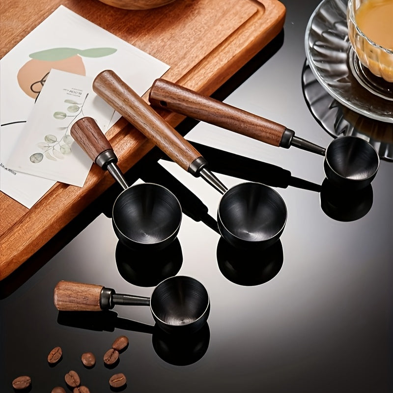 [Vintage Coffee Spoon] 10 gram Vintage Coffee Measuring Spoon, Solid Wood Coffee Spoon with Walnut Handle | Perfect for Coffee, Tea, etc., Perfect Holiday Gift