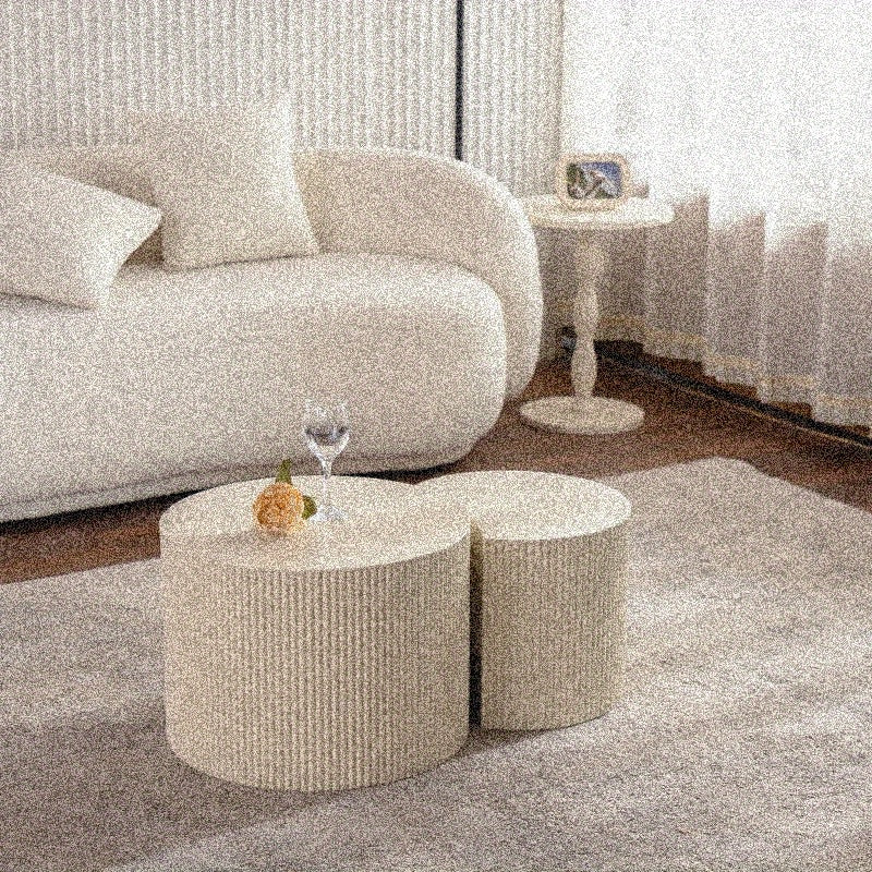 Small Space Round Coffee Table – Modern Center Table (No Assembly Needed)