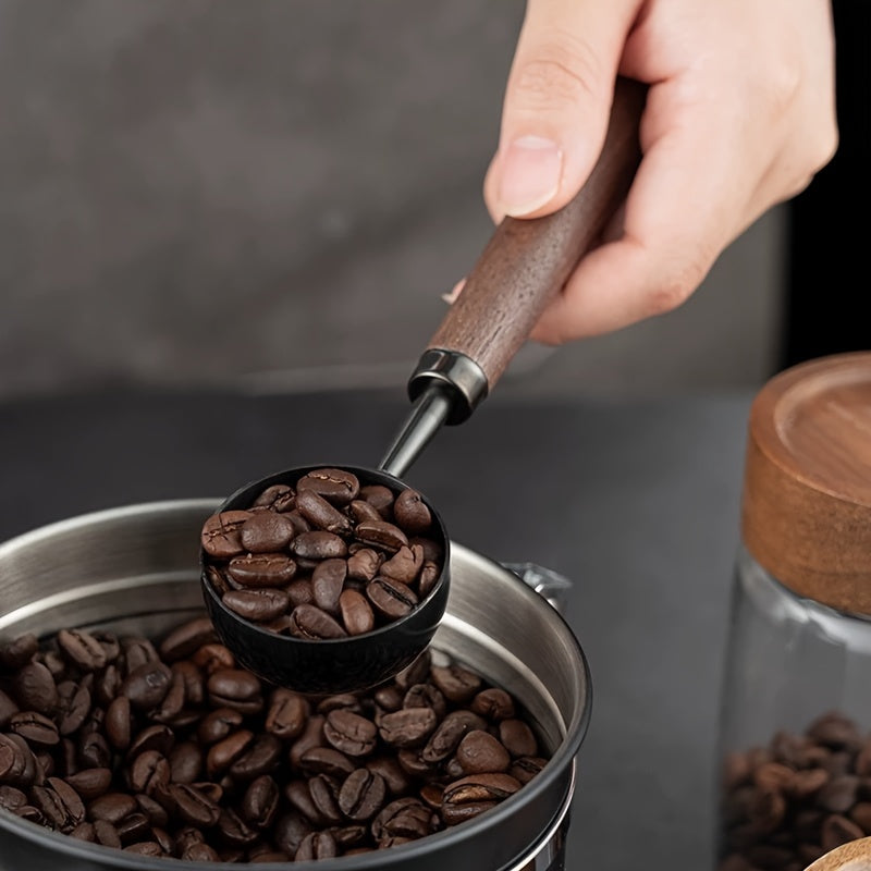 [Vintage Coffee Spoon] 10 gram Vintage Coffee Measuring Spoon, Solid Wood Coffee Spoon with Walnut Handle | Perfect for Coffee, Tea, etc., Perfect Holiday Gift