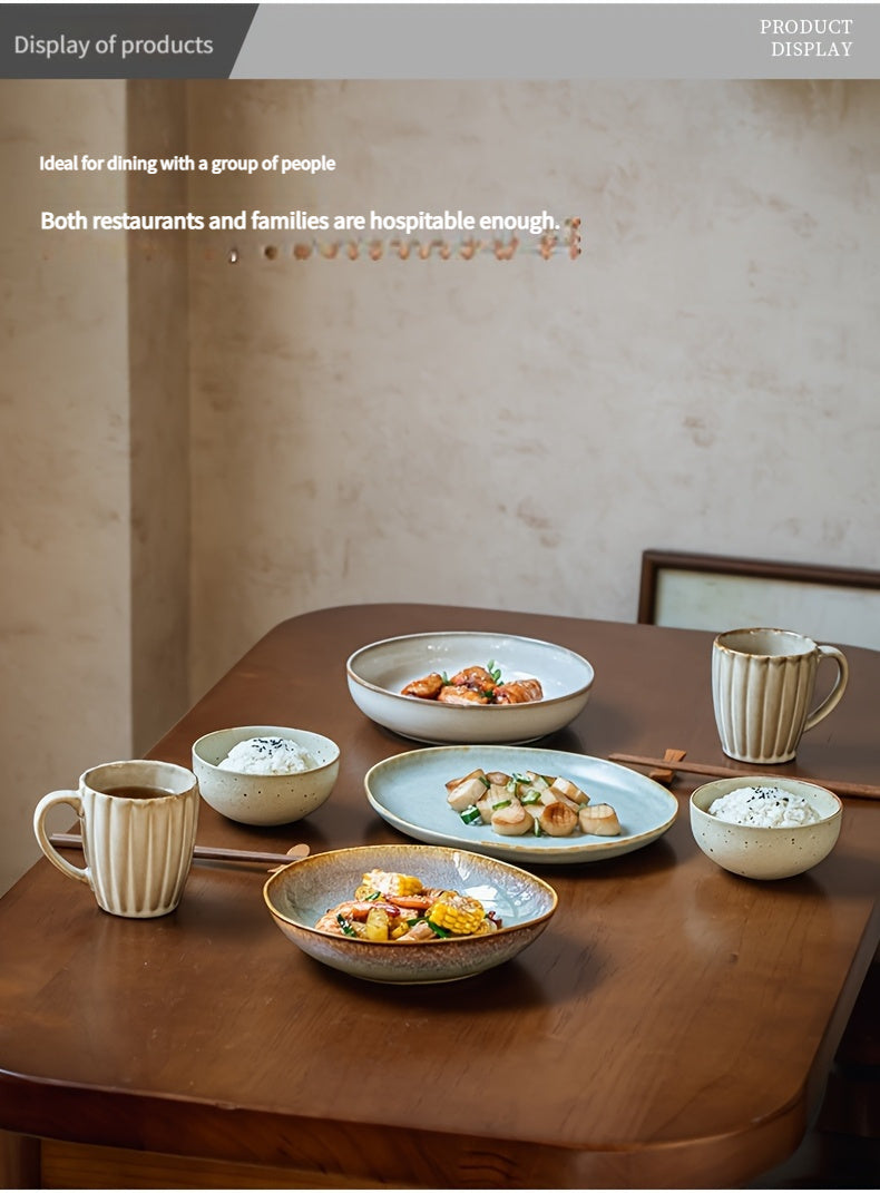 Flaming Color Asymmetrical Ceramic Plate (8") – Artistic Salad & Entrée Plate