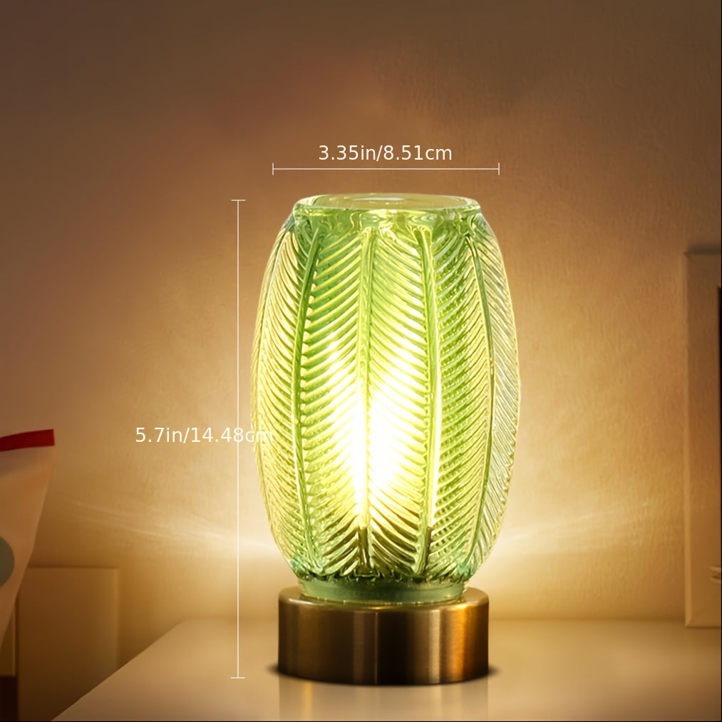 Battery Operated Lamp with Timer, Cordless Table Lamps for Room Decor, Small Table Lamp with LED Bulb, Glass Lamps Beside Table Light for Living Room, Bedroom