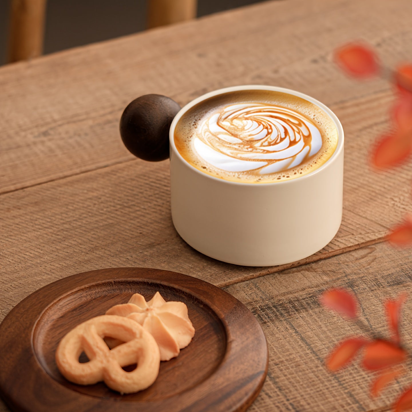 1 Set 250ml Milky White Ceramic Coffee Cup and Saucer Set/Classic Straight Design/Heat-Resistant Handmade Coffee Cup/Mug/Latte Art Cup/Suitable for Coffee Art/Tea Cup/for Home/Cafes/Gifting