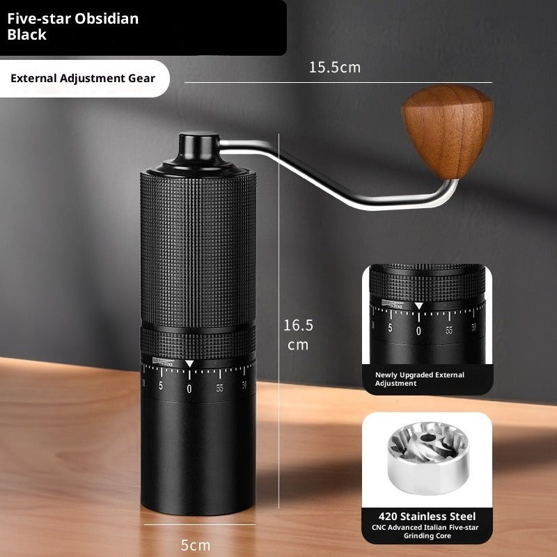 Hand Cranked Coffee Grinder with Adjustable Grind Settings - Heavy-Duty & Burr Mill, Portable Manual Operation for Espresso, French Press, Camping, Use - Durable Coffee Bean Grinder for fresh brew on the