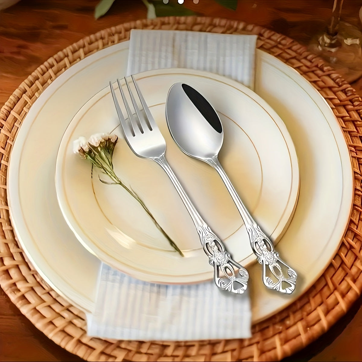 36pcs Premium Stainless Steel Cutlery Set - Shiny Finish, Dishwasher Safe Utensils for 6 - Ideal Present for Housewarming, Weddings, Christmas, Thanksgiving, And Valentine'S Day