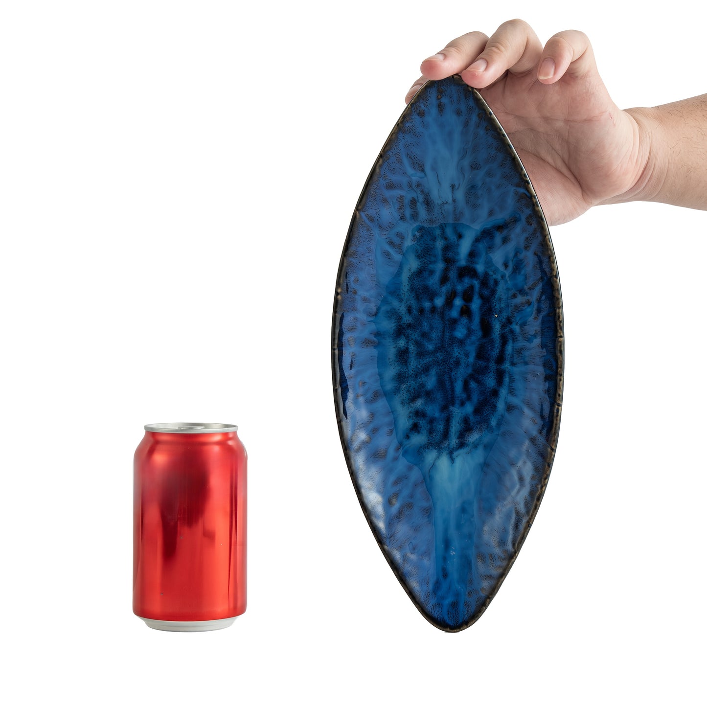 Japanese Navy Blue Ceramic Plate (1 Piece) – Scratch-Resistant Sushi & Dessert Dish