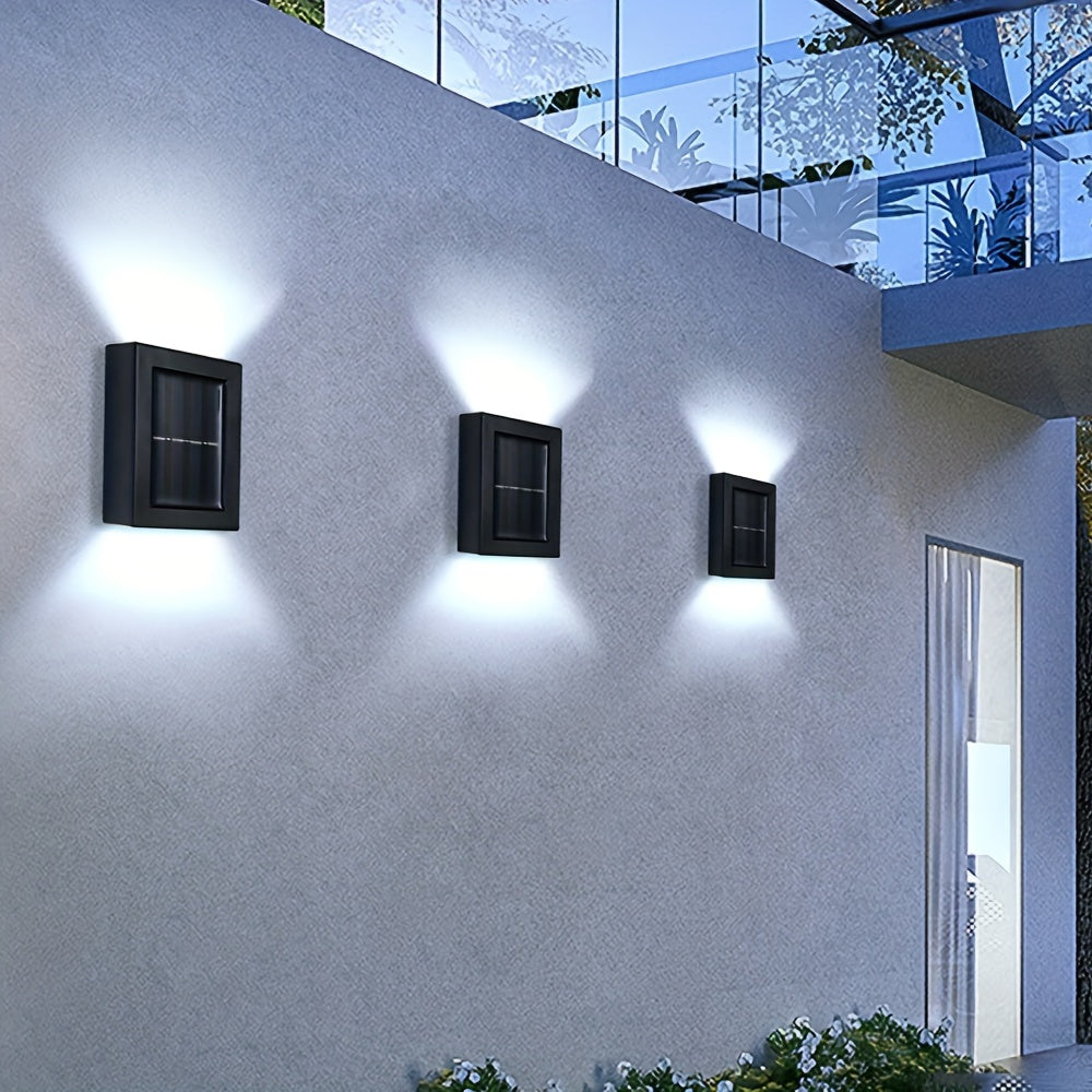 4PCS LED Solar Powered Deck Light Set - USB Lamps for Path, Garden, Patio, Pathway, Stairs, Step, Fence - Waterproof, Energy Saving, Automatic On/Off, Durable Outdoor Lighting Solution