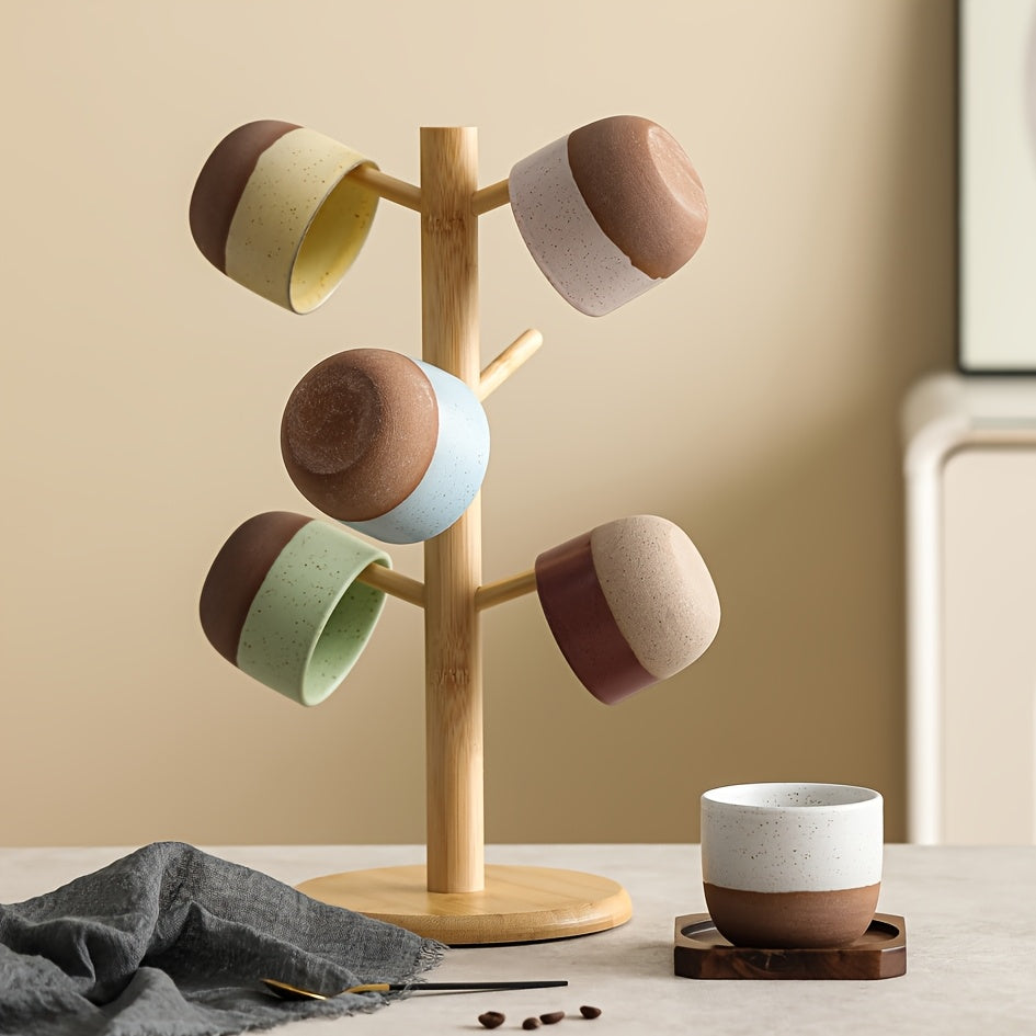 2/4pcs 6.7Oz/190Ml Stoneware Short Mug Coffee Cup, Christmas/Valentine'S Day Gift for Boyfriend/Girlfriend/Family, Suitable for Home Daily/Office/Afternoon Tea Cup, Thickened Anti-Slip Wear-Resistant Machine Washable