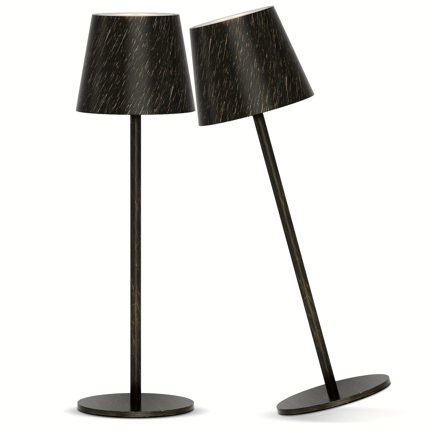 2pcs Rechargeable LED Cordless Table Lamp, 5000mAh Battery Powered Portable Desk Lamp, Outdoor Camping Lamp 3W Dining Table Lamps, Stepless Dimmable Battery Lamp for Restaurant/ Camping Lighting (Off White/ Black/ White/ Gold