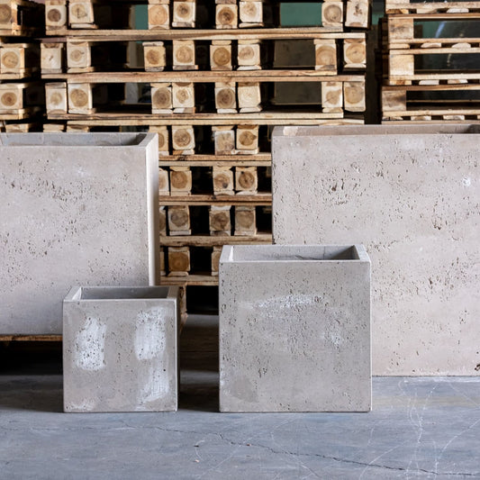 Cubrosa Truffle Large Concrete Square Planter 85cm Extra Big Plant Pot-0