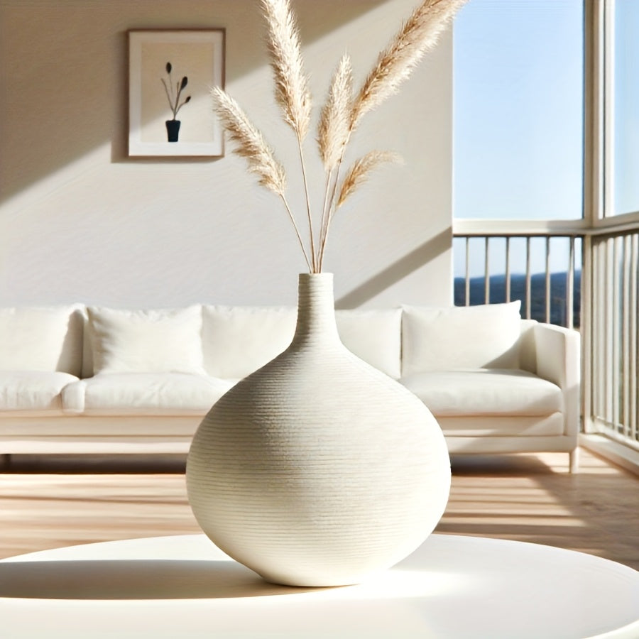 1pc Ceramic Flower Ware - Zen Life  Pieces Study Elegant Ornaments Coffee Time Companion Modern Space Decoration Living Room Atmosphere Utensils Plain and Elegant Hall Scenery Aesthetic Corner Decoration