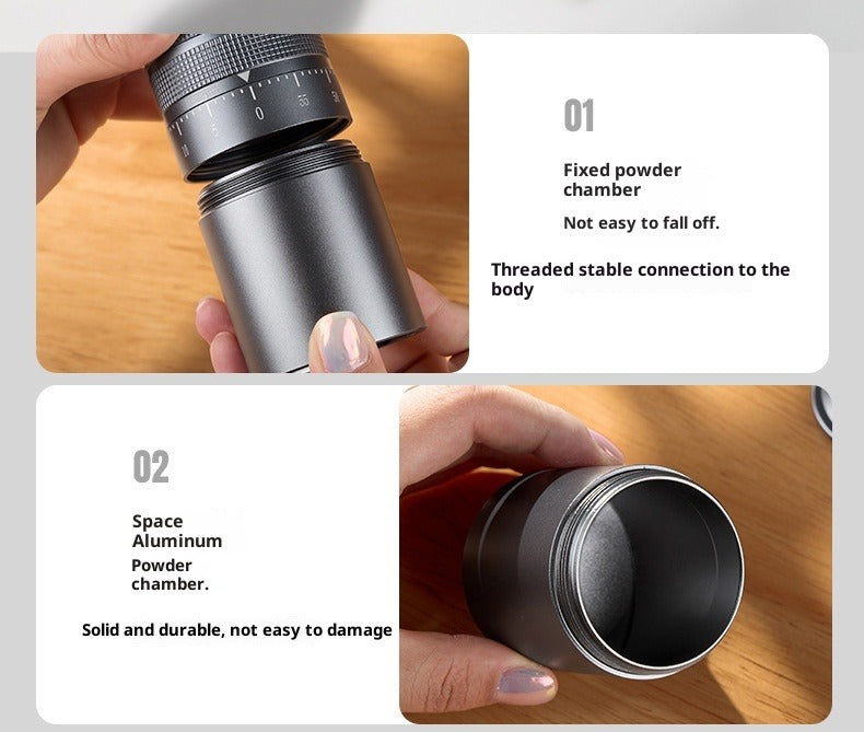 Hand Cranked Coffee Grinder with Adjustable Grind Settings - Heavy-Duty & Burr Mill, Portable Manual Operation for Espresso, French Press, Camping, Use - Durable Coffee Bean Grinder for fresh brew on the