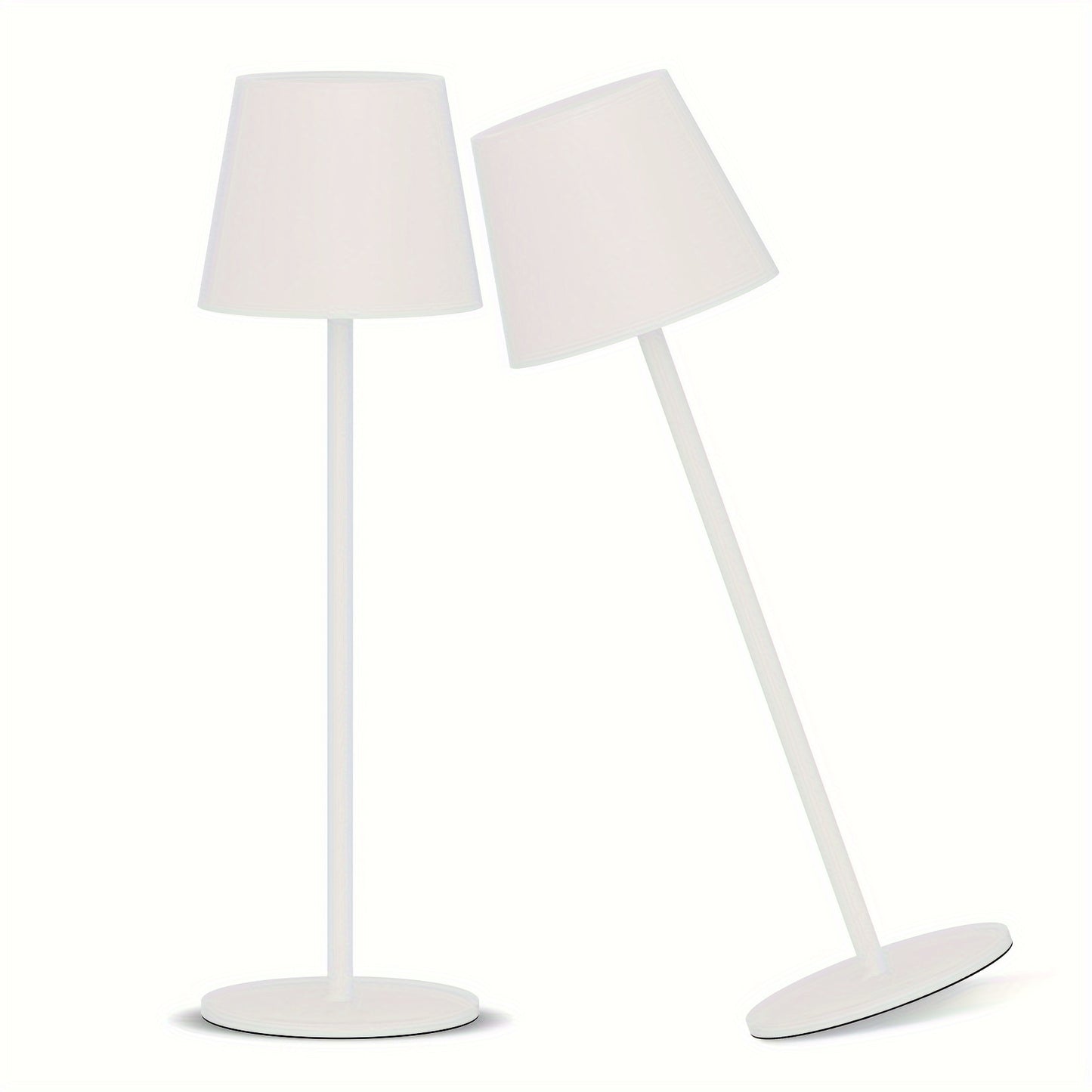 2pcs Rechargeable LED Cordless Table Lamp, 5000mAh Battery Powered Portable Desk Lamp, Outdoor Camping Lamp 3W Dining Table Lamps, Stepless Dimmable Battery Lamp for Restaurant/ Camping Lighting (Off White/ Black/ White/ Gold