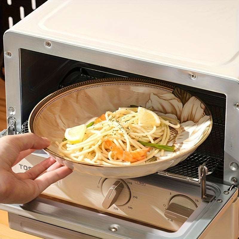 Camellia Pattern Ceramic Dinnerware Set – Light Luxury Tableware (16 / 33 / 43 Pieces)