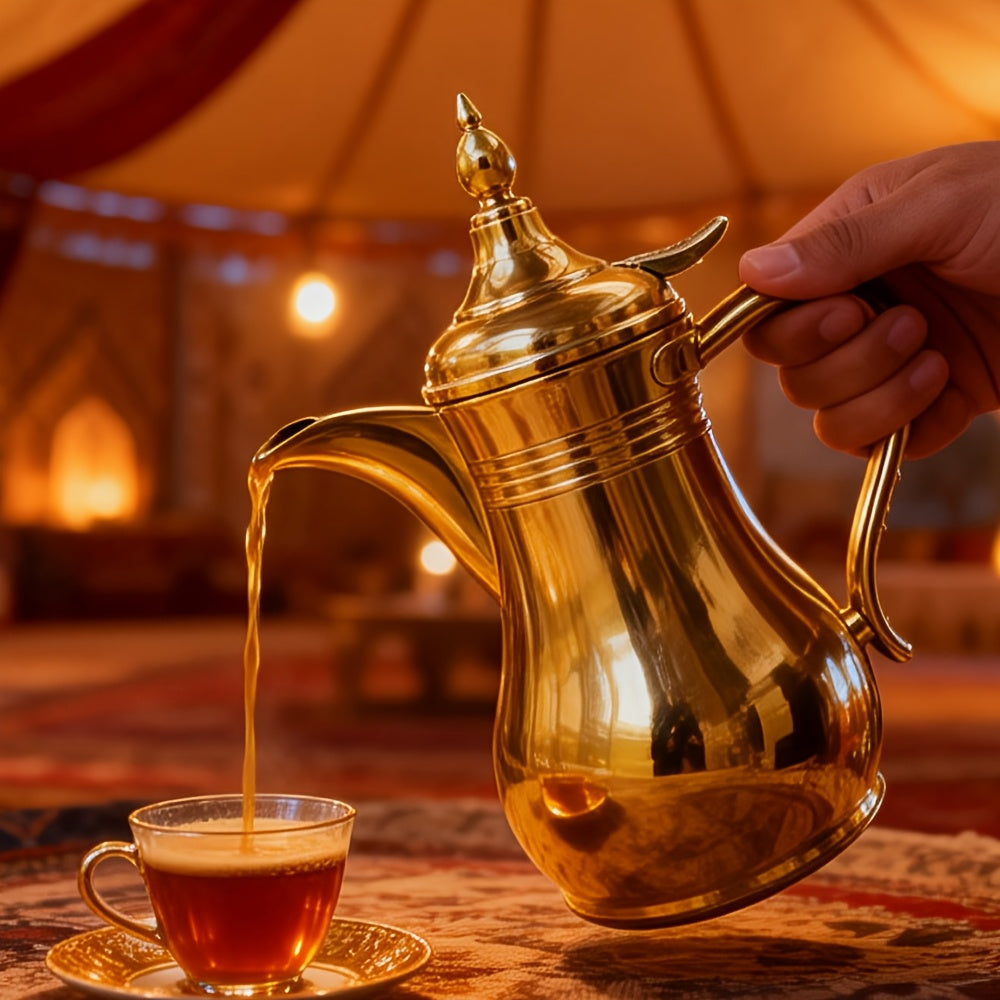 Middle Eastern Arabic Turkey-Inspired Stainless Steel Coffee Pot Dallah Pot Coffee Maker, Double-Wall Insulated Coffee Pot with Lid And Hand, Multiple Colors And Capacities Available for Women, Men, Guests, Best Gift Idea, Ki