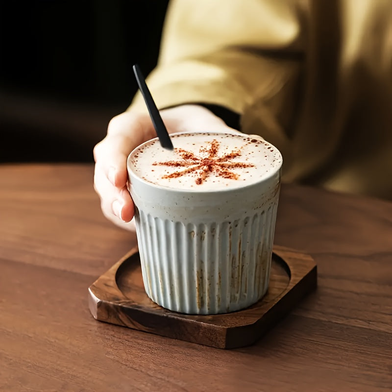 [Coffee Cup, Espresso Mug] Ceramic Straight-Rim Coffee Cup, Small Espresso Cup, Kiln-Transformation Glaze Handcrafted Creative Mug, Matcha Tea Cup, Middle Eastern Cup, Breakfast Cup, Milk Cup, Latte Cup, Water Cup, Aesthetic