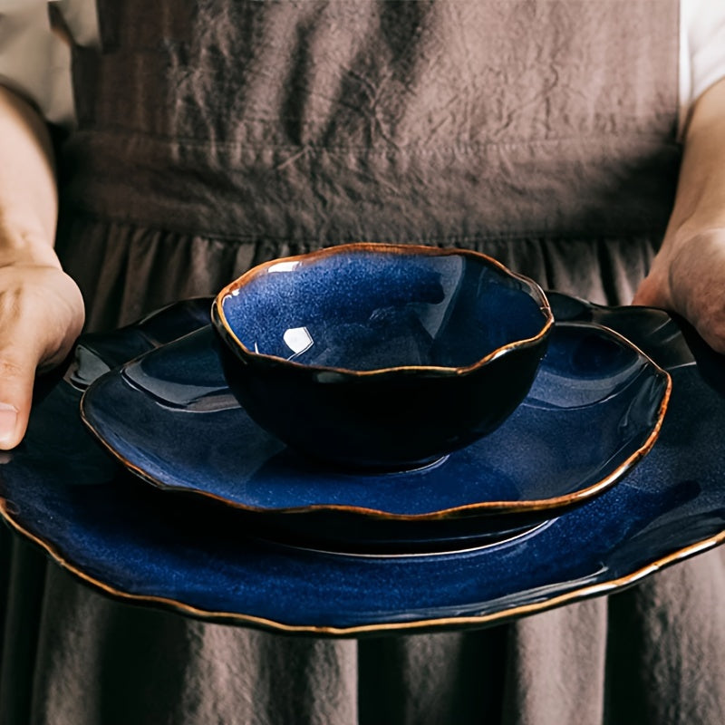 European-Style Irregular Ceramic Dessert Plate (1 Piece) – Modern Tableware