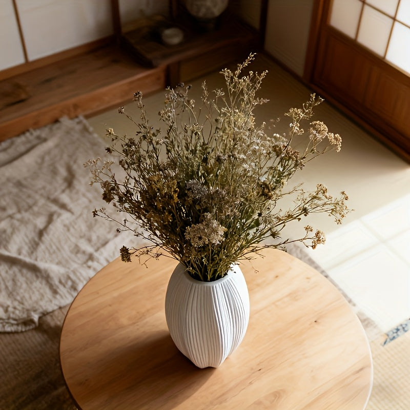 2pcs/Set Maltose-Shaped Vase Decorative Bottles, Bohemian Style, Round Striped Pattern, Suitable for Living Room, Bathroom, Exhibition Hall, Wedding And Other Occasions Decoration, Flower Arrangement Art Bottle, Perfect Holid