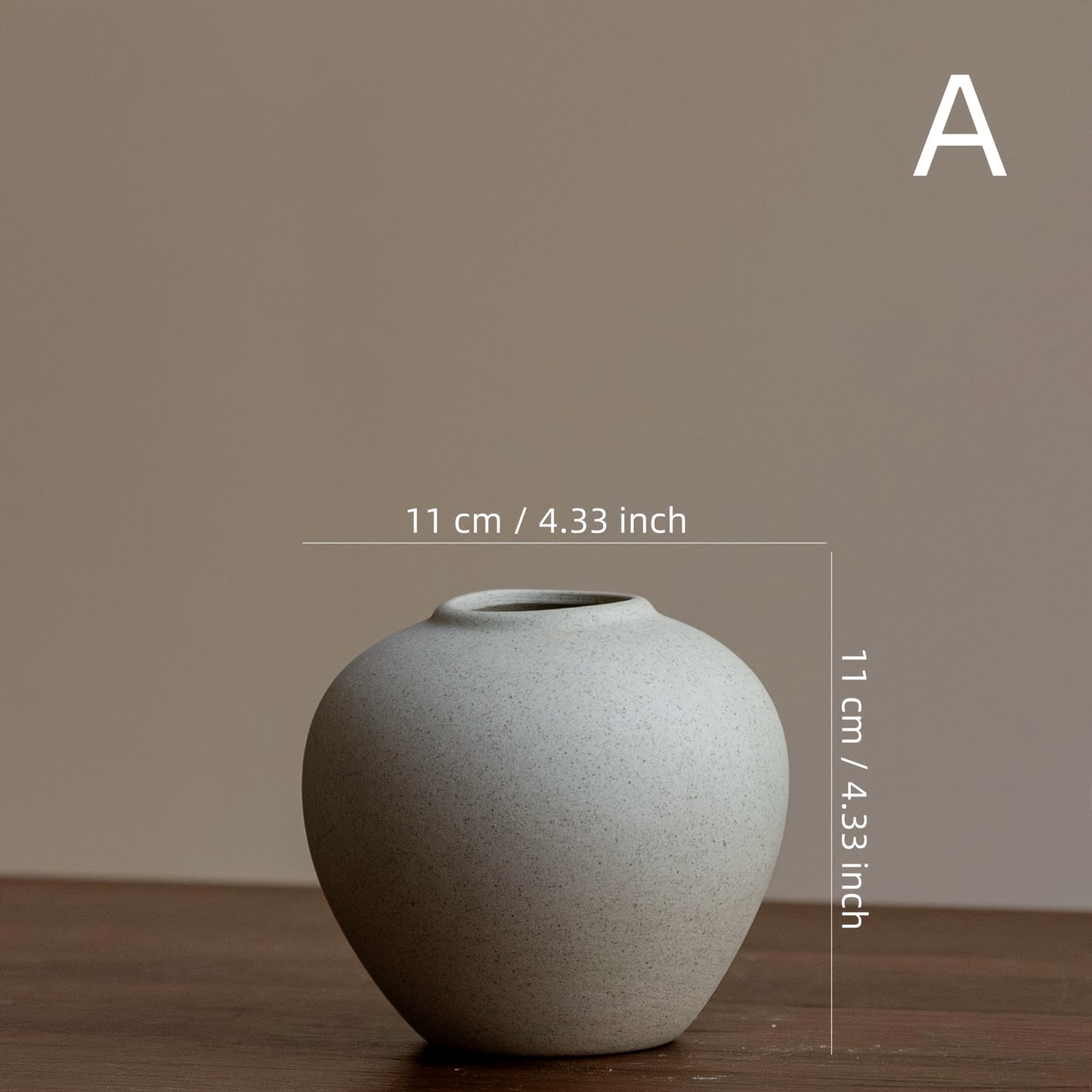 Natural Clay Ceramic Vase - Rustic Round Cylindrical Vase with Terracotta Tones, Coarse Ceramic Pot for Decor, Farmhouse Table Centerpiece, Zen Meditation Space Decoration - Ceramic Flower Vase for Dried Flowers Arrangement