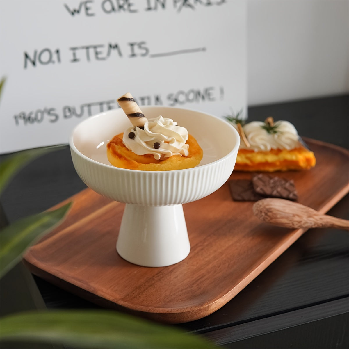 Handcrafted Ceramic Yogurt Bowl (1 Piece) – High-Leg Dessert & Breakfast Cup