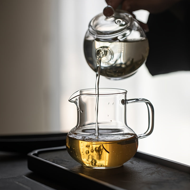 1pc High-Borosilicate Glass Coffee Maker & Tea Pot with Thick Heat-Resistant Glass Carafe, Leakproof Pour-System & Smooth-Sided Design Suitable for Coffee & Tea Brewing, Durable for Hot Beverages