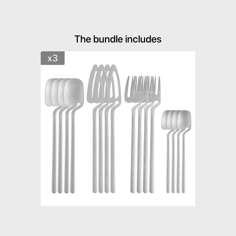 [Stainless Steel | Cutlery] 16pcs/24pcs Reusable Stainless Steel Cutlery Set | Tableware Eating Utensils Set, Kitchen Supplies, Dinnerware Set With Long Handle
