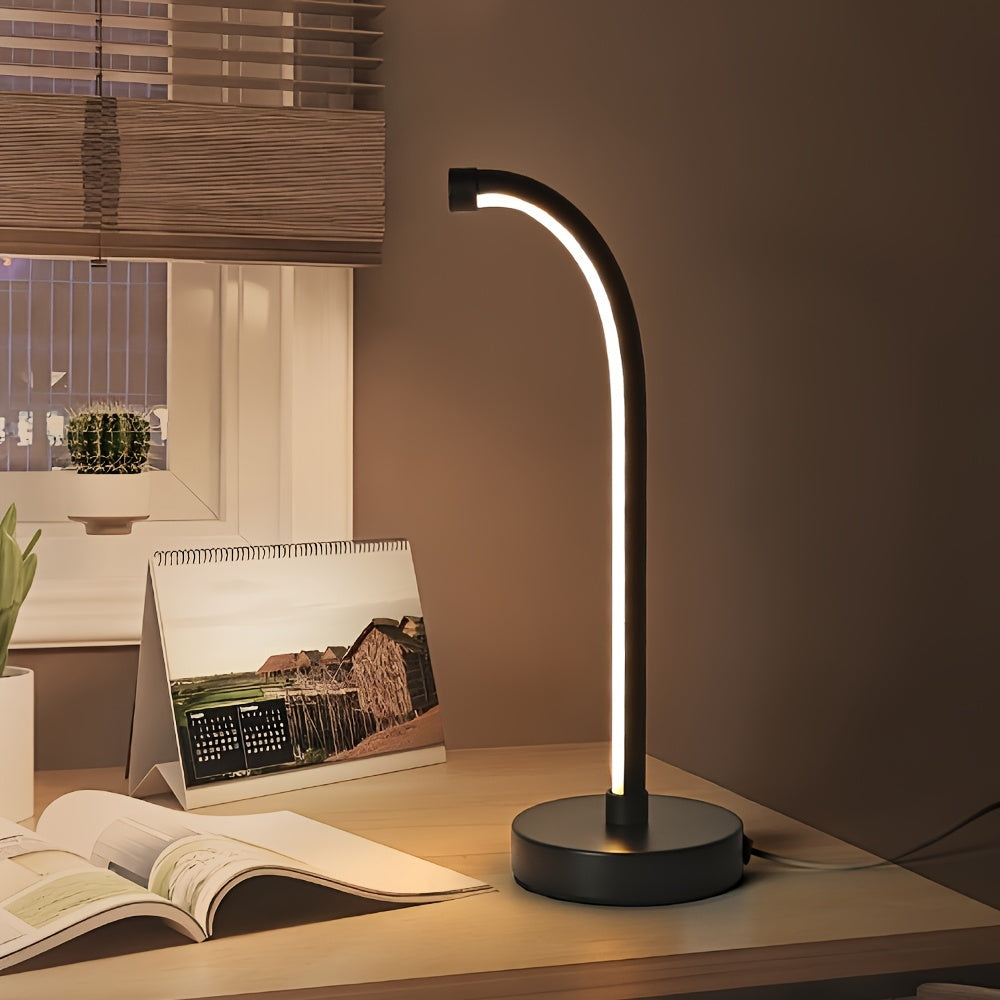 Modern Metal Desk Lamp with USB, Adjustable 3-Color Temperature, Dimmable Night Light for Bedroom, Study, and Dining Area Lamp For Bedroom Lamp Shades For Table Lamps