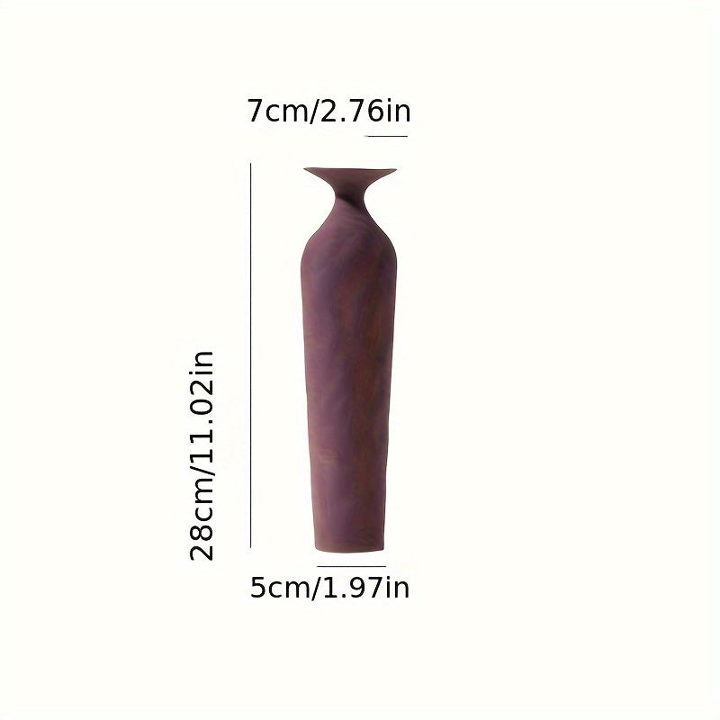 1pc Nordic-Style Morandi Ceramic Vase - Elegant Home Decor Vases for Simple Art Elements, Flower Arrangement, and Modern Decor - Handcrafted, Unique, and Space-Saving Design