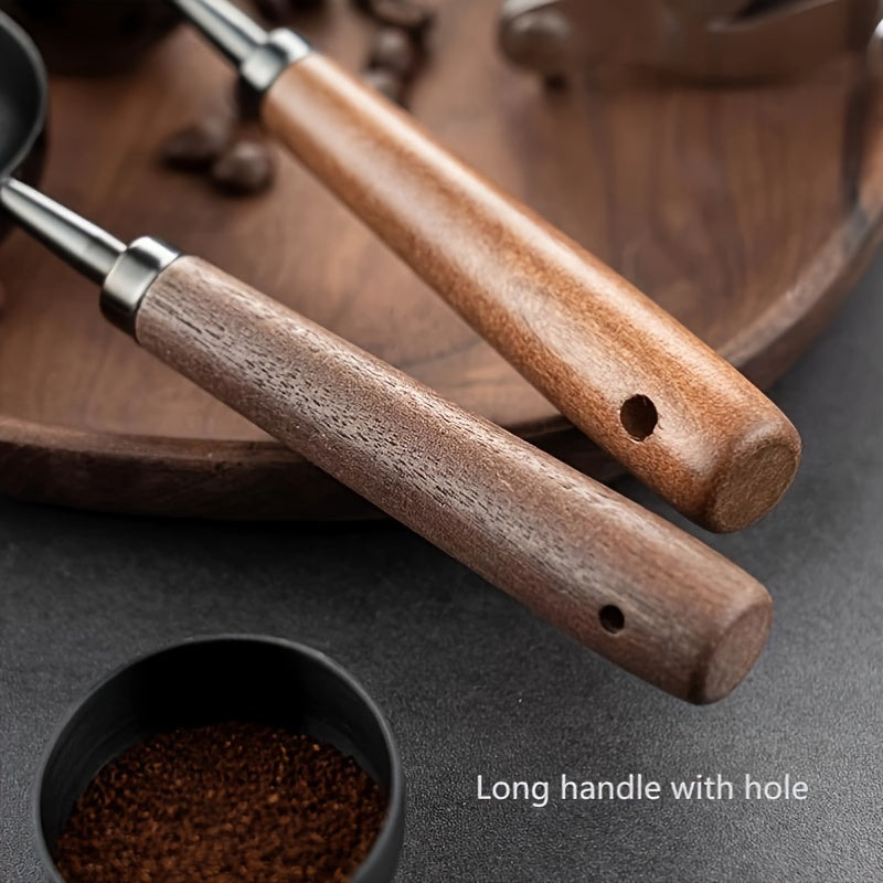 [Vintage Coffee Spoon] 10 gram Vintage Coffee Measuring Spoon, Solid Wood Coffee Spoon with Walnut Handle | Perfect for Coffee, Tea, etc., Perfect Holiday Gift