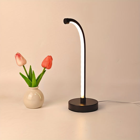Modern Metal Desk Lamp with USB, Adjustable 3-Color Temperature, Dimmable Night Light for Bedroom, Study, and Dining Area Lamp For Bedroom Lamp Shades For Table Lamps