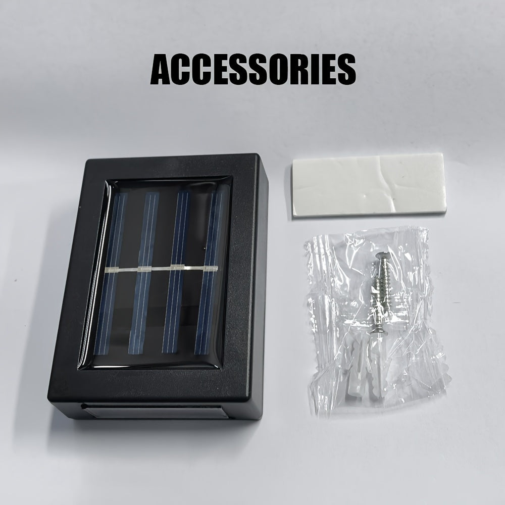 4PCS LED Solar Powered Deck Light Set - USB Lamps for Path, Garden, Patio, Pathway, Stairs, Step, Fence - Waterproof, Energy Saving, Automatic On/Off, Durable Outdoor Lighting Solution
